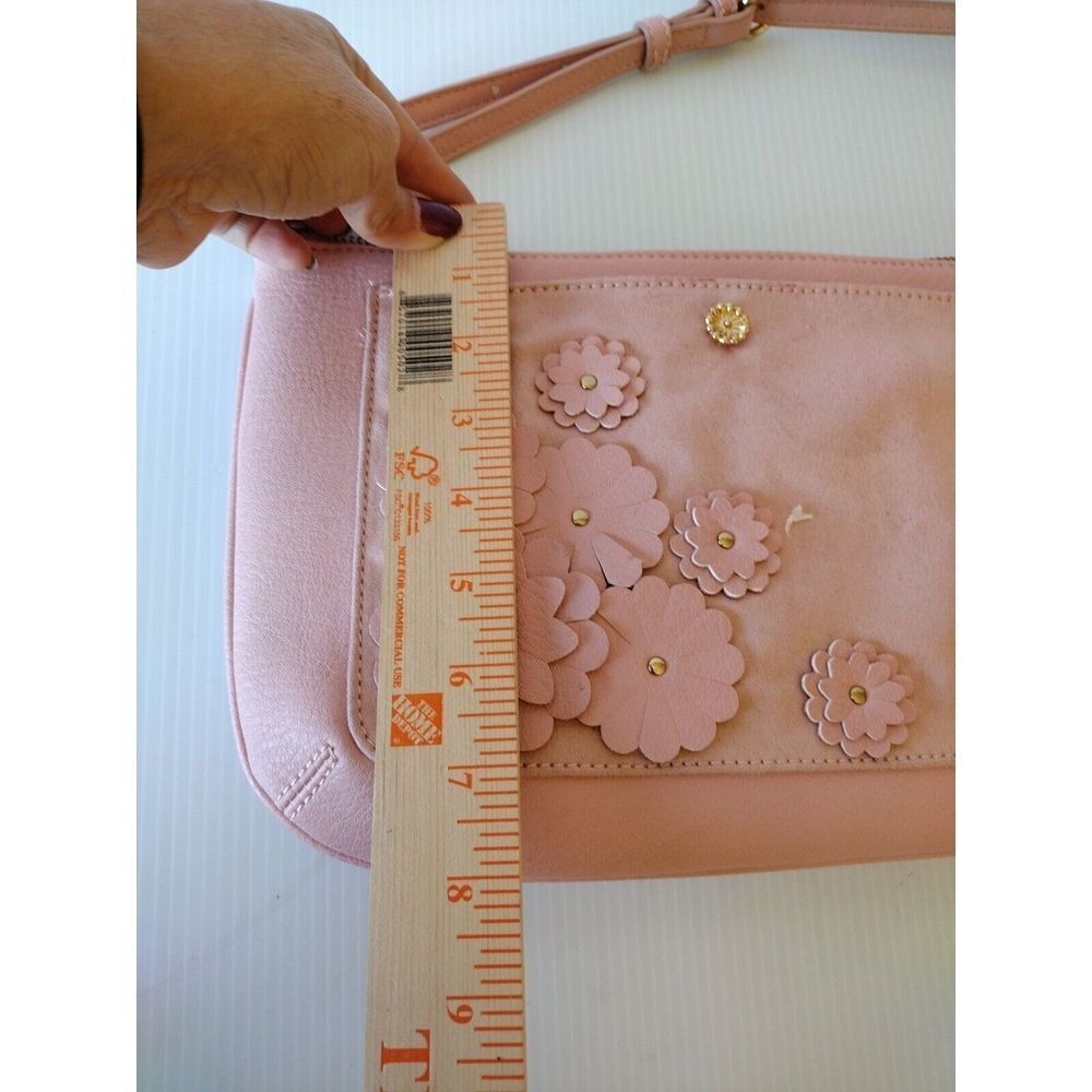Lauren Conrad Crossbody Shoulder Bag Woman Floral Embellishments Gold‎ Details - Picture 10 of 13